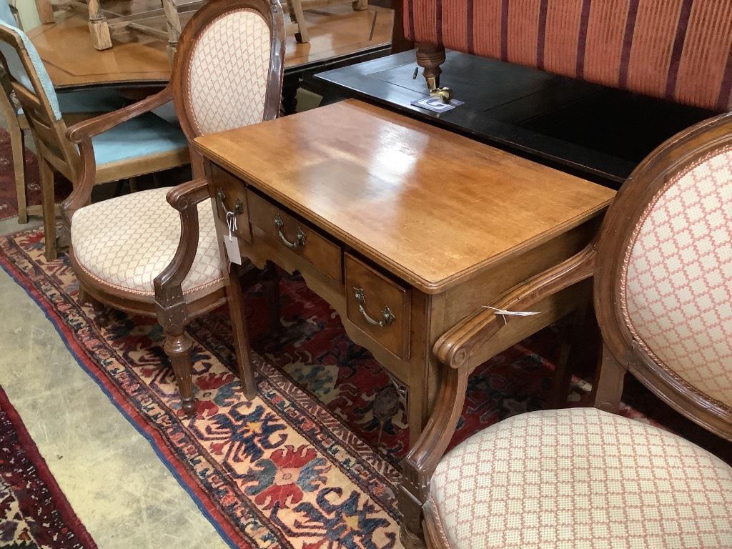 A George III mahogany lowboy, width 78cm, depth 47cm, height 74cm - Image 3 of 4