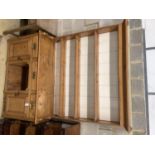 A Victorian pine dresser, length 142cm, depth 44cm, height 205cm