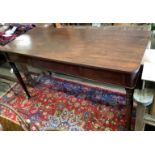 A Regency mahogany three drawer serving table, width 152cm, depth 65cm, height 85cm