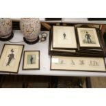 A collection of seventeen assorted 19th century Military paintings and prints including Murray