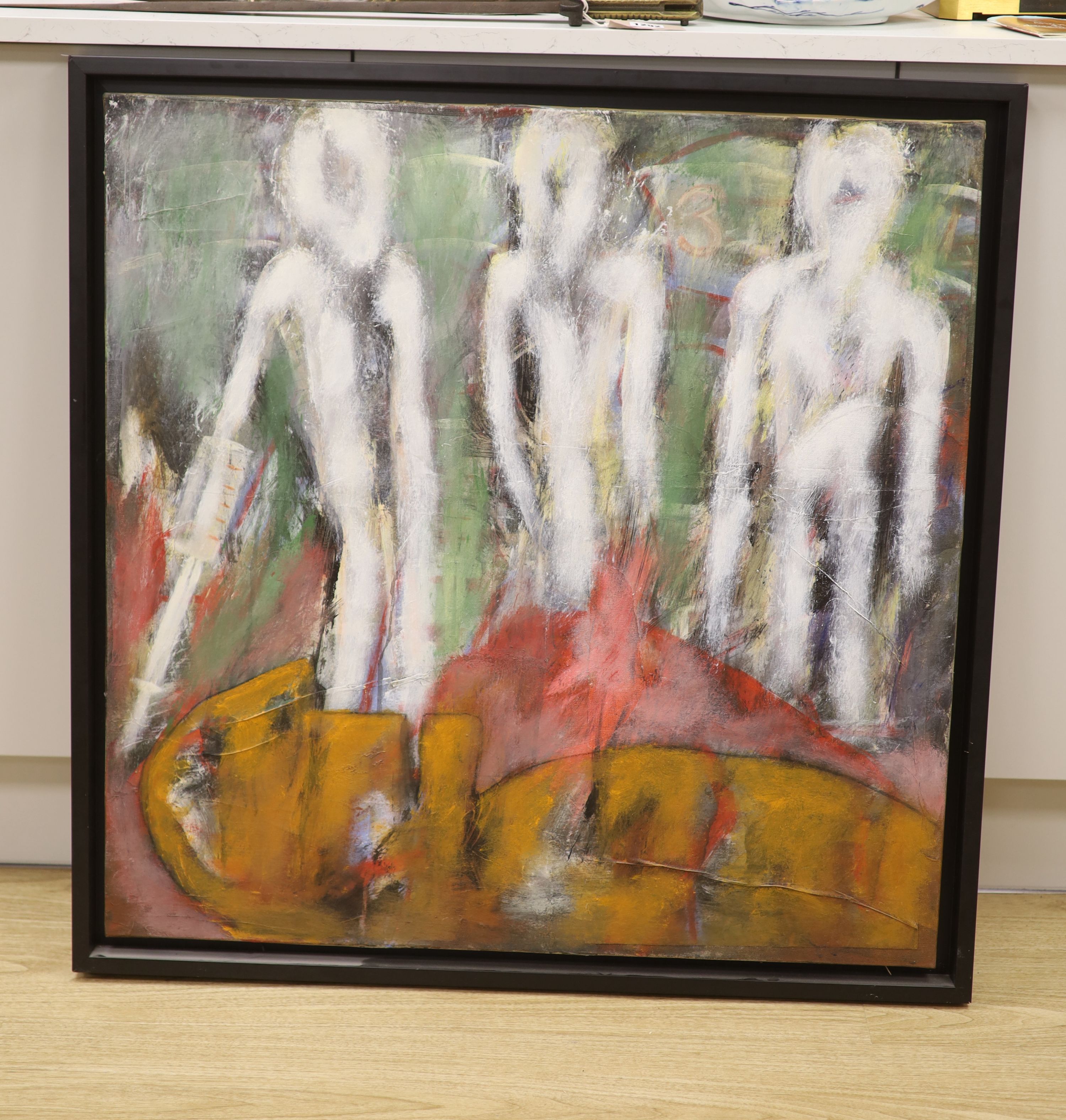 Muriel Ferstenberg (b.1966), oil on canvas, Untitled, 80 x 80cm - Image 2 of 3
