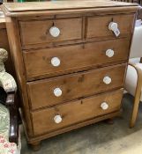 A Victorian pine chest of drawers, width 89cm, depth 47cm, height 109cm