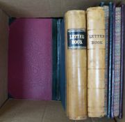 ° Various leather bound letter books, cash books etc