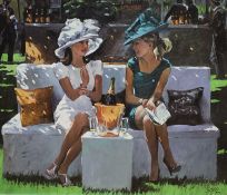 Sherree Valentine Daines, embellished canvas on board, 'Champagne Rendezvous', 76/195, with COA, 54