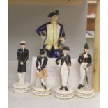 Five limited edition ceramic figures by Michael Sutty, comprising 'Master and Commander Full Dress