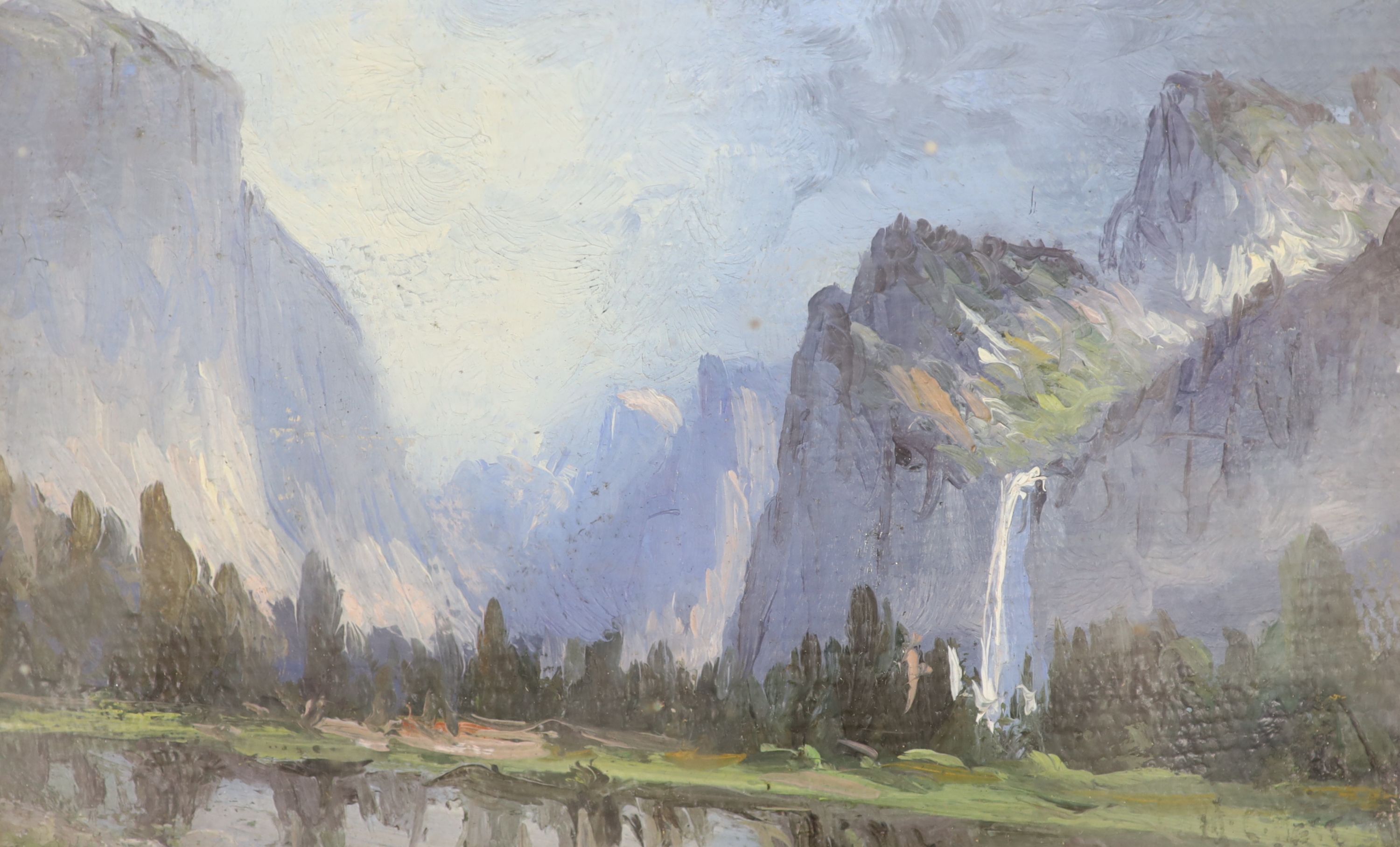 Arthur W. Best (American, 1859-1935), oil on canvas, 'Yossemite Valley, San Francisco', inscribed