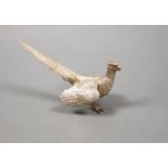 A model silver free-standing model of a pheasant, Sheffield, 1993, 17.7cm,6oz.