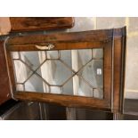 A Queen Anne style hanging corner cabinet, width 55cm, depth 32cm, height 83cm