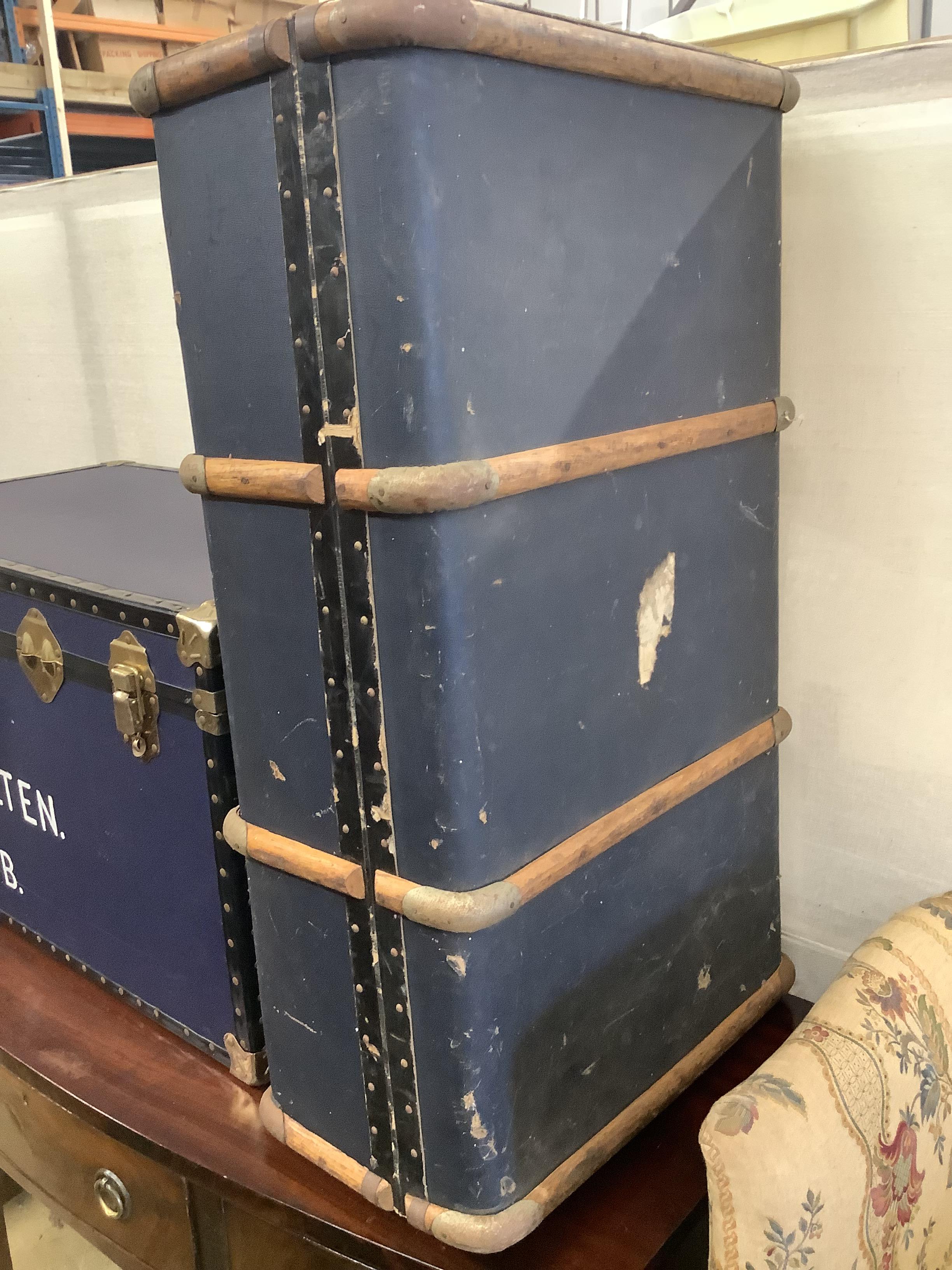 Two large cabin / luggage trunks, larger length 92cm, height 49cm - Image 3 of 3