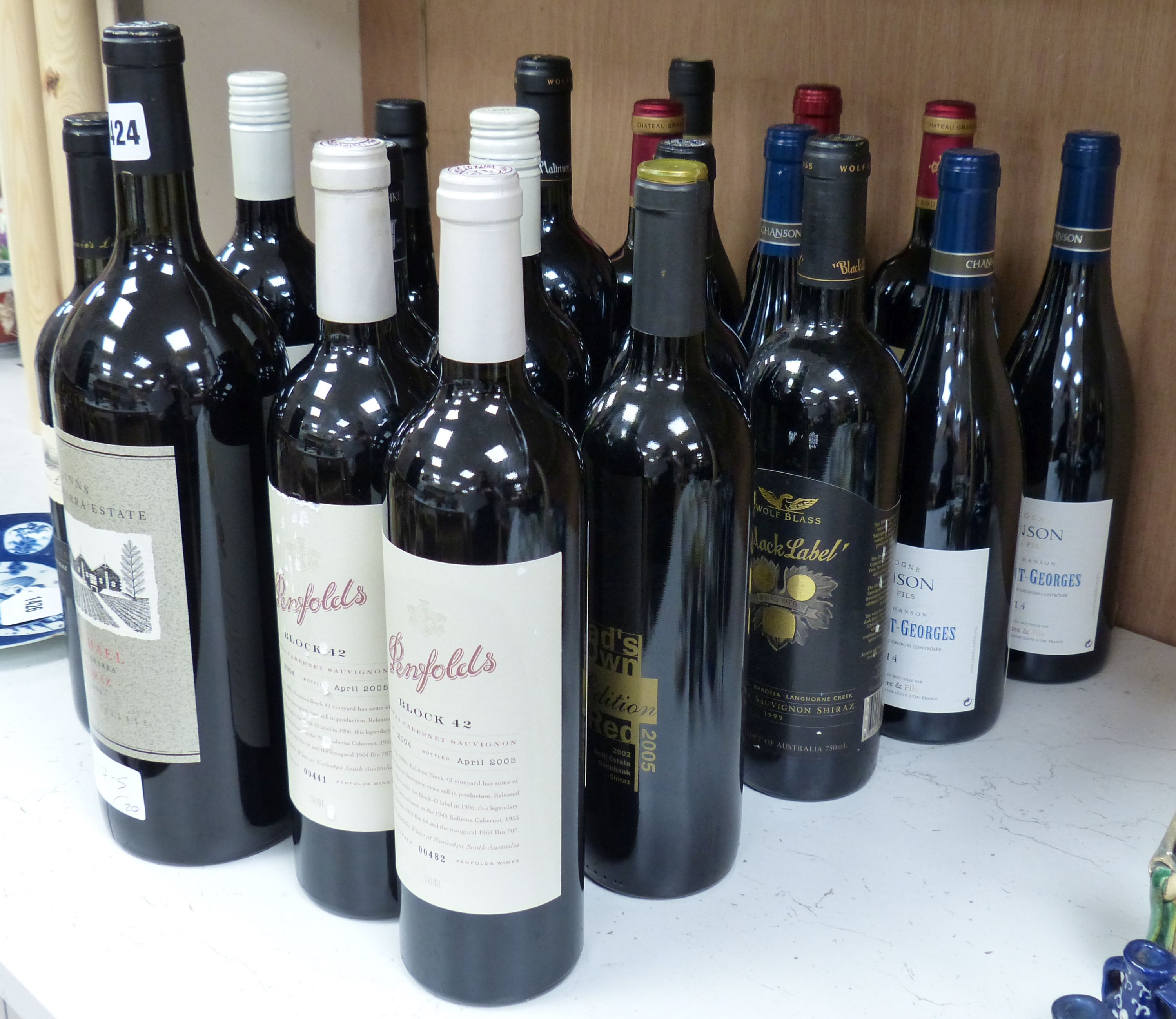 Nineteen assorted bottles of red wine including a magnum of Wynns Coonawarra Estate, 2002, Wolf - Image 2 of 3