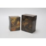 Two Japanese lacquer boxes, 19th century, largest 13.5cm