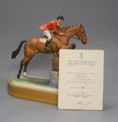 Doris Lindner for Royal Worcester, a limited edition figure, 'Foxhunter and Lt. Col. H M Llewellyn