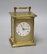 A Phaeton by Acctim brass carriage clock, height 19cm