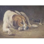 Lilian Collier (Exh.1880-1883), oil on canvas, 'No. 1, Champion, a member of the Lamerton Hunt',