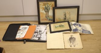 M.H. Hoad, artist sketch book mainly with caricatures together with a group of other assorted