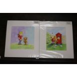 Maureen Galvani, two watercolours, original artwork for the children's series of books 'The