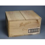 A case of six Penfolds Grange, 2003, in wooden box.