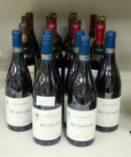 Twenty two assorted bottles of red wine including six Nuit St Georges Chanson Pere & Fils, 2014,