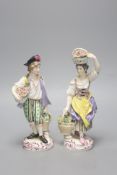 A pair of Continental porcelain figures, early 20th century, height 24cm