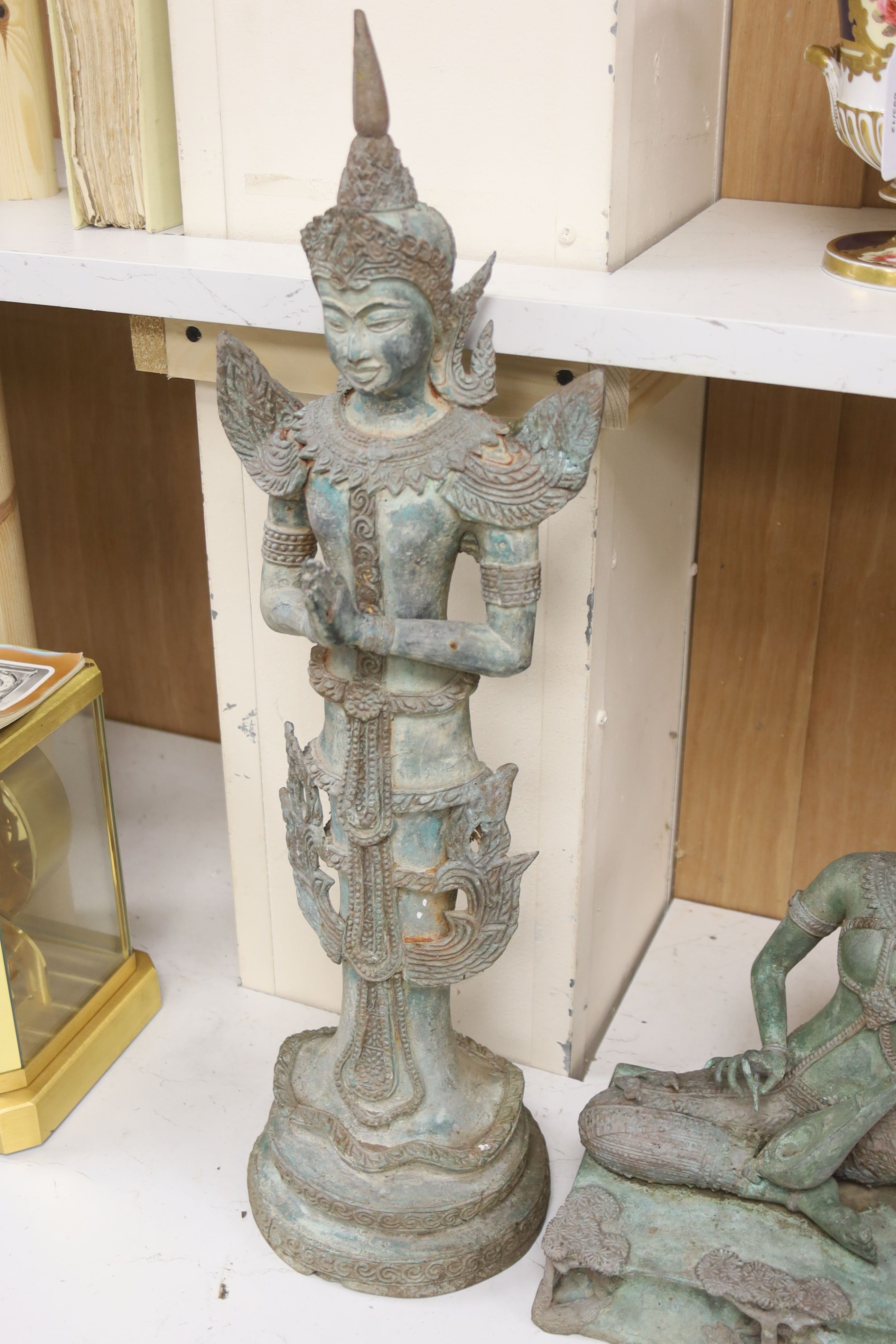 Four 20th century Thai bronze Buddhas, tallest 58cm - Image 4 of 4