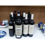 Nineteen assorted bottles of red wine including a magnum of Wynns Coonawarra Estate, 2002, Wolf