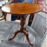 A 19th century style mahogany tilt top occasional table, 55cm