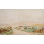 P. MacGregor Wilson, watercolour, Cottages in a landscape, signed, 29 x 50cm