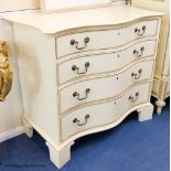 A cream and parcel gilt 'eclectic' chest of drawers by And So To Bed, 106 cm wide, 56 cm deep, 96.5
