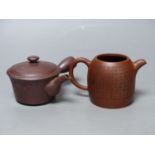 Two Chinese Yixing tea pots, tallest 8cm