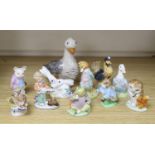 8 Beswick Beatrix Potter characters and 3 others