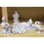 Five Lladro figures, comprising 'An Elegant Touch', 'Spring', 'Little Dreamers', 'Bearly Love' and