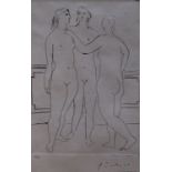 After Picasso, limited edition print, Freestanding nudes, signed in the plate, numbered in pencil