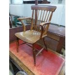 A Victorian ash and beech Windsor chair