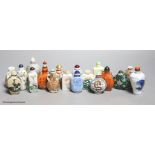 A collection of eighteen Chinese porcelain snuff bottles