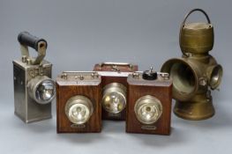 Five various cycle lamps