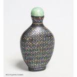 A Chinese 19th century Lac Burgaute snuff bottle