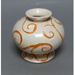 A signed Studio pottery vase, height 14cm