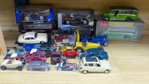 A collection of Solido and other die cast cars etc