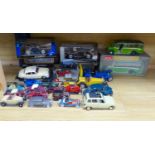 A collection of Solido and other die cast cars etc