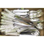 A matched part canteen of Victorian silver double struck Coburg pattern cutlery by George Adams and