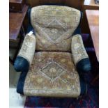 A Victorian club armchair