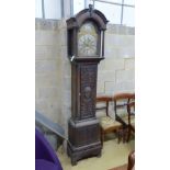 John Badely of Tong. A George III carved oak eight day longcase clock, height 228cm