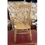 A beech Windsor chair