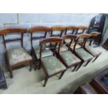 A set of nine early William IV mahogany dining chairs