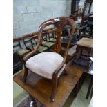 A Victorian mahogany open frame nursing chair