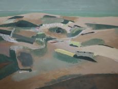 Stewart Lees (1926-2008), oil on board, Landscape, signed, 75 x 88cm