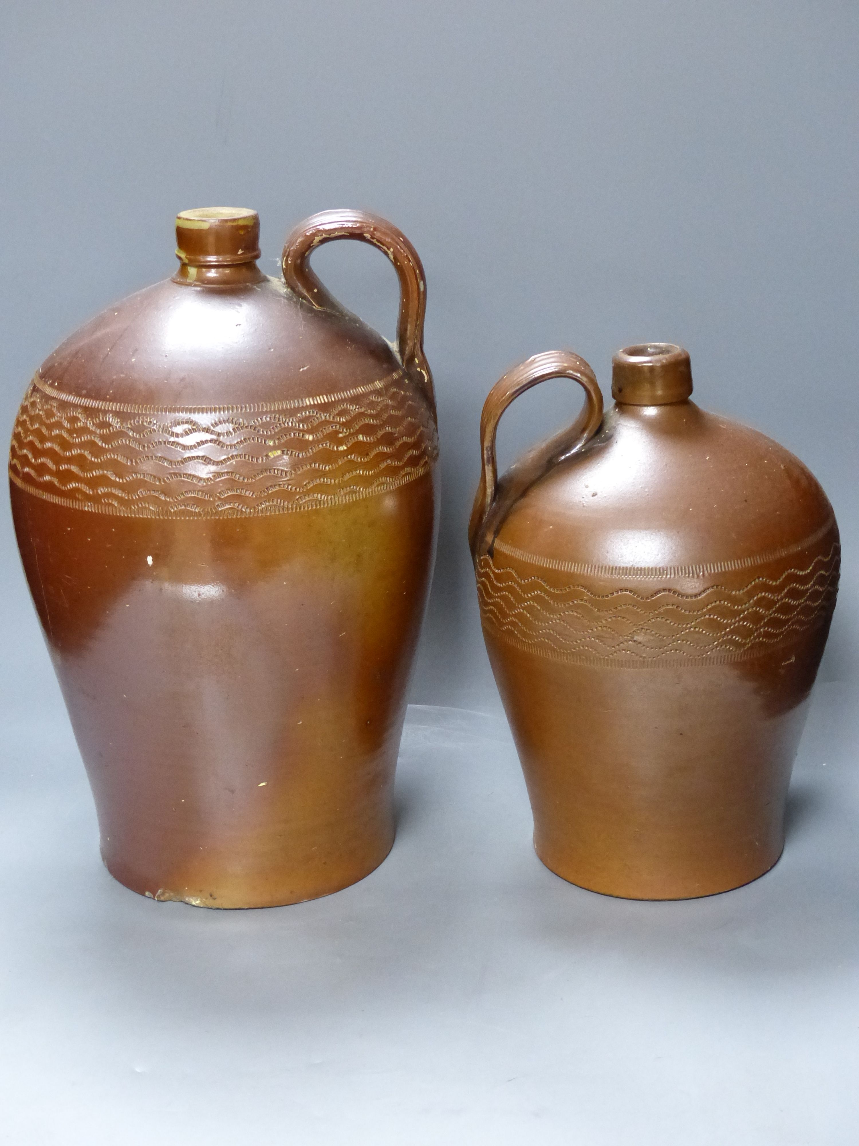 Two Victorian flagons and a jug, tallest 40cm - Image 4 of 6