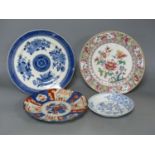 Four Chinese and Japanese plates, largest 28cm diameter