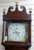 An oak 8-day and mahogany banded longcase clock, The painted dial signed I.& E.Mason Worcester, 219