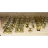 A large collection of roemer and humpen type drinking glasses